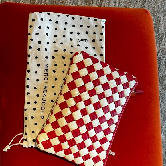 NWT Clare V. Woven Flat Clutch with Tabs - Picture 9 of 9